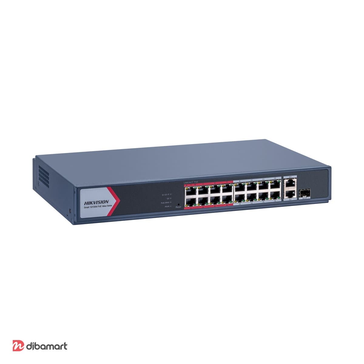 سوئیچ 16 پورت هوشمند POE هایک‌ویژن مدل DS-3E1318P-EI/M