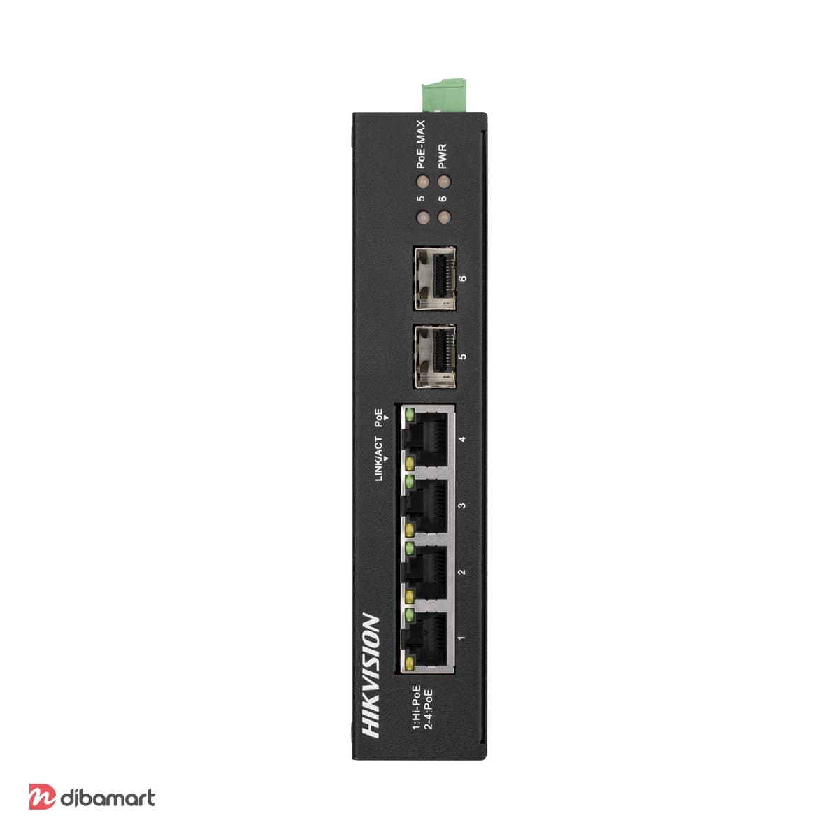 سوئیچ 4 پورت POE هایک‌ویژن مدل DS-3T0506HP-E/HS
