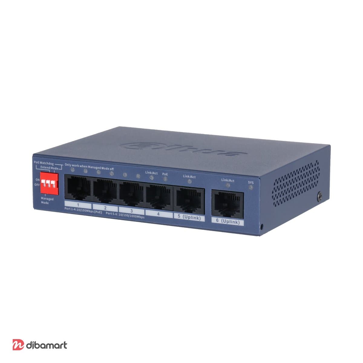 سوئیچ PoE ۴ پورت PoE گیگابیت داهوا DS-XS6G-P