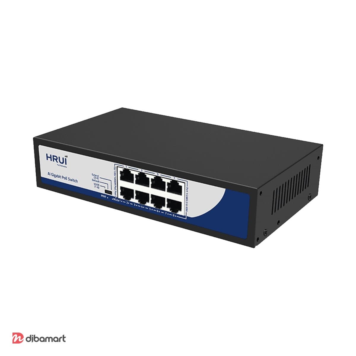 سوئیچ 8 پورت اچ آر یو آی مدل HR900-AXG-80N-120