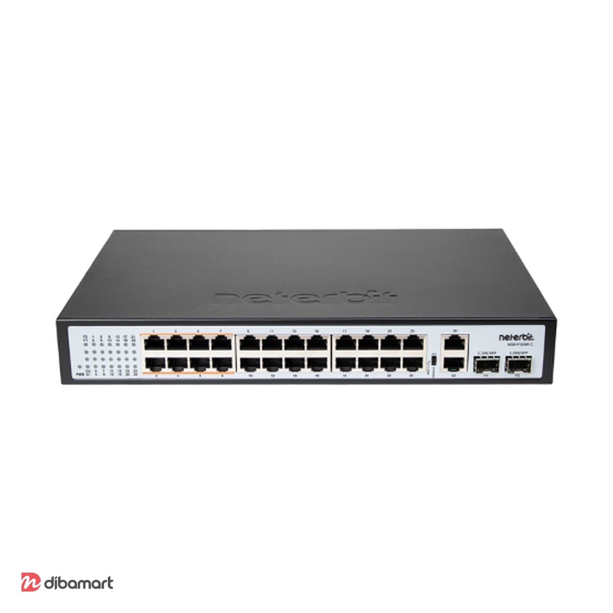 سوئیچ PoE گیگابیت رکمونت ۲۴ پورت +۲ نتربیت NGS-F1028P-C