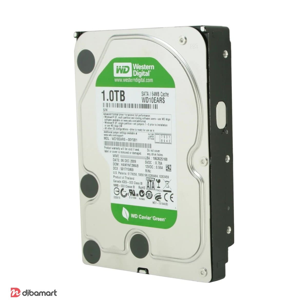 هارد دیسک وسترن دیجیتال سبز (Green) ۱ ترابایت