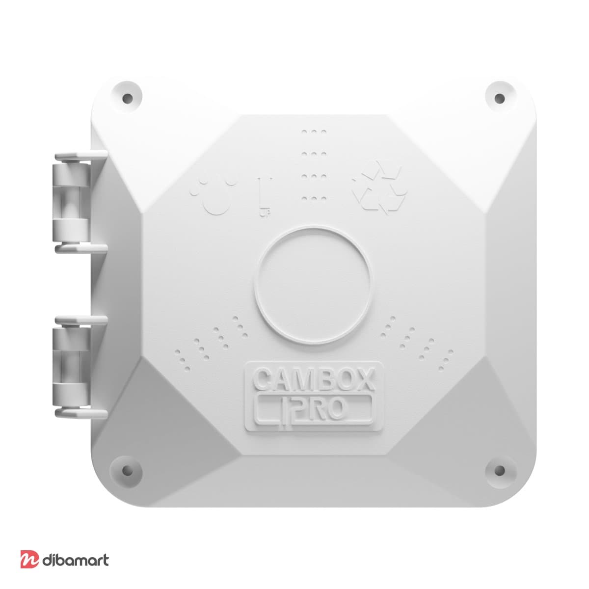 باکس پلاستیکی روکار کم باکس CAM BOX CA-12W PRO سایز 12*12 پرو لولادار سفید